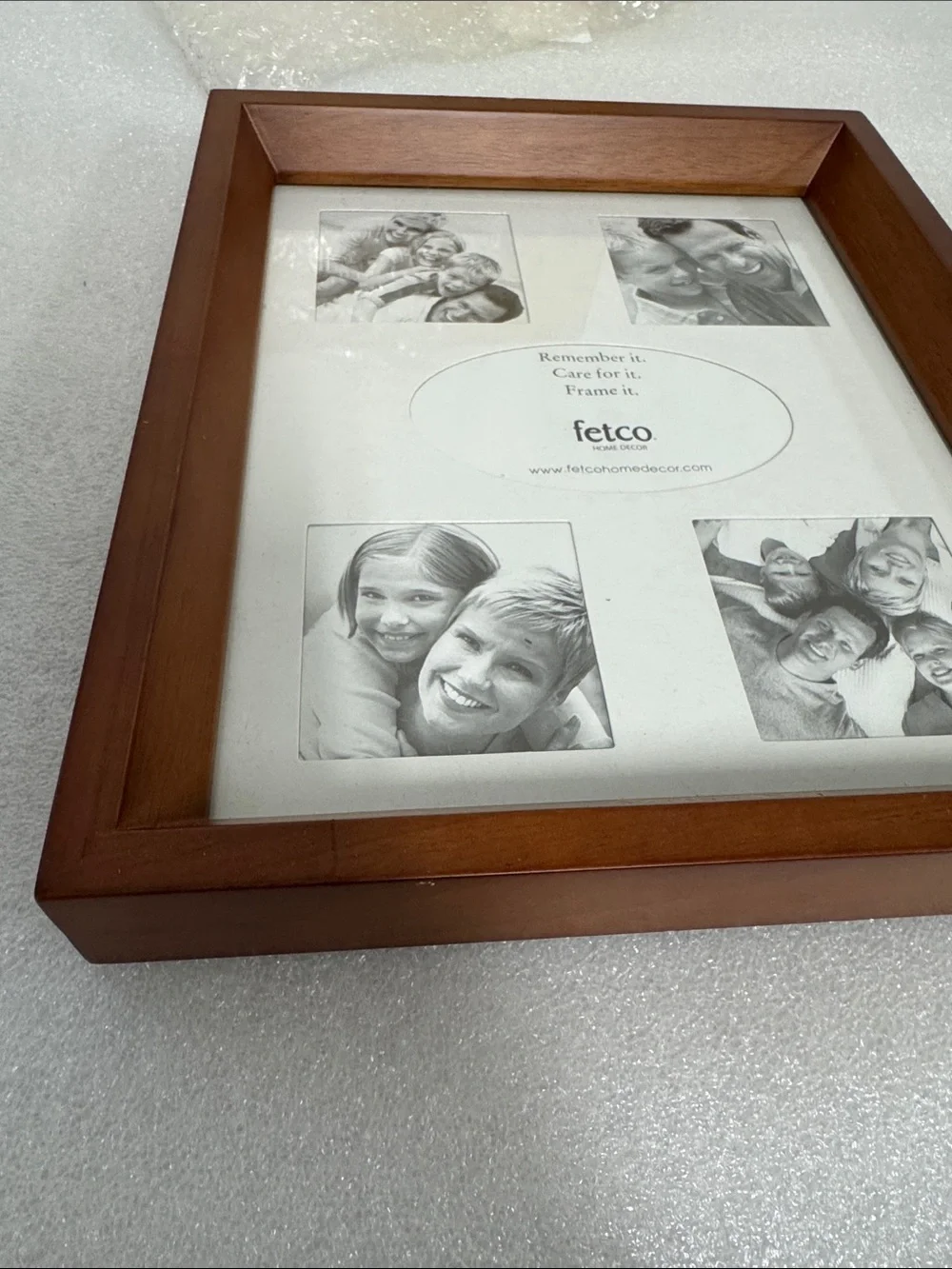 Fetco Wooden Multi-Photo Frame in Warm Brown 8x10 angled frame
